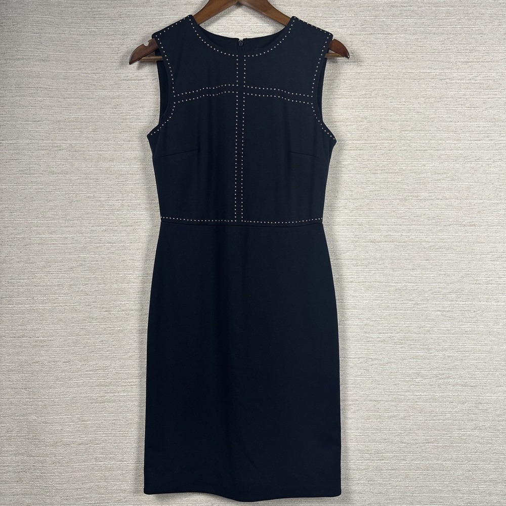 Ivanka Trump Black Studded Sheath Dress Career Office Cocktail Size 8